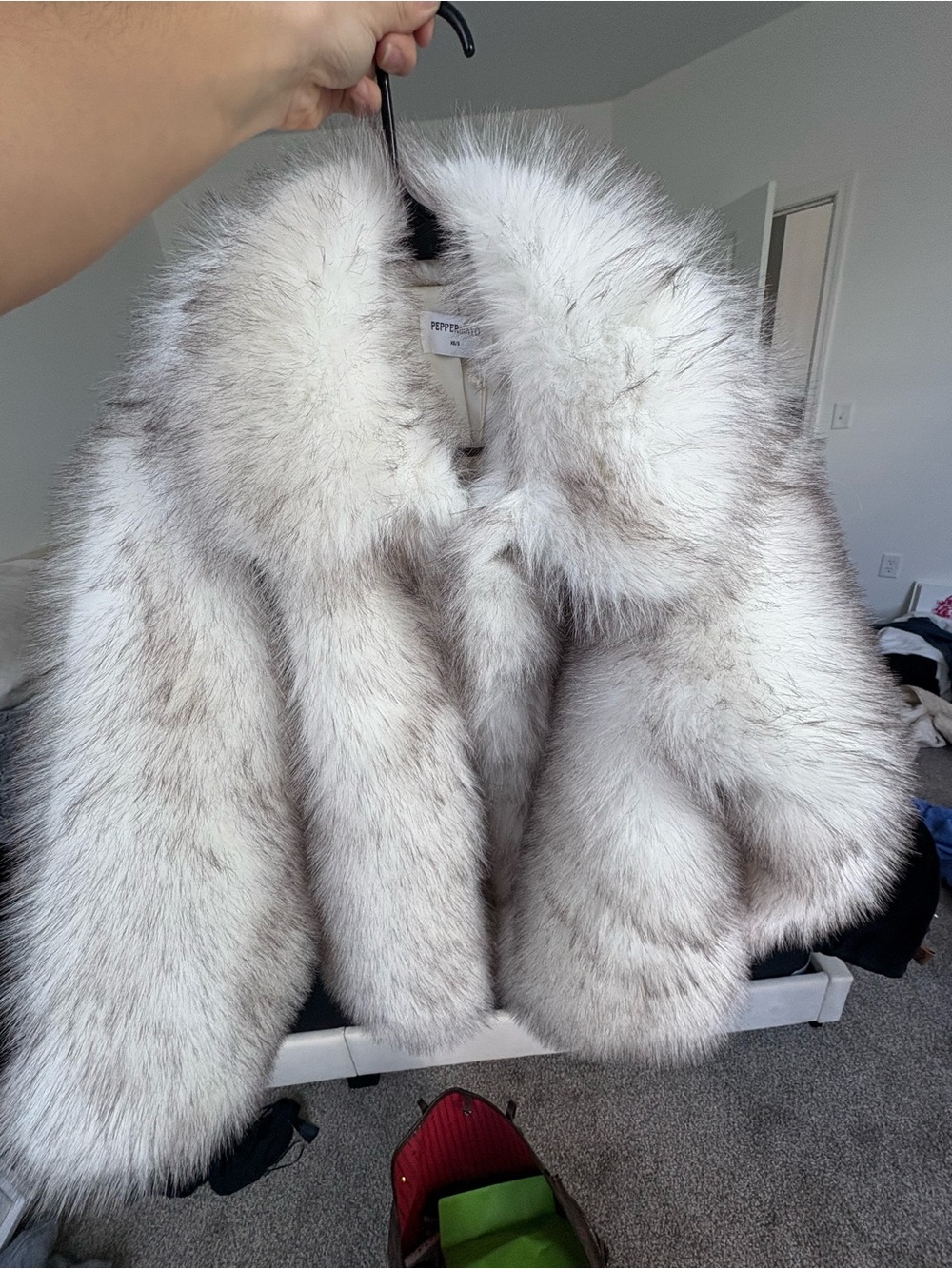 Peppermayo White Fur Coat
